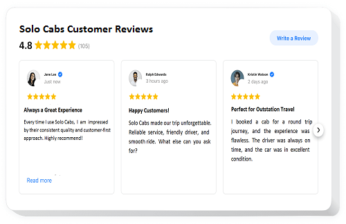 solo cabs customer reviews
